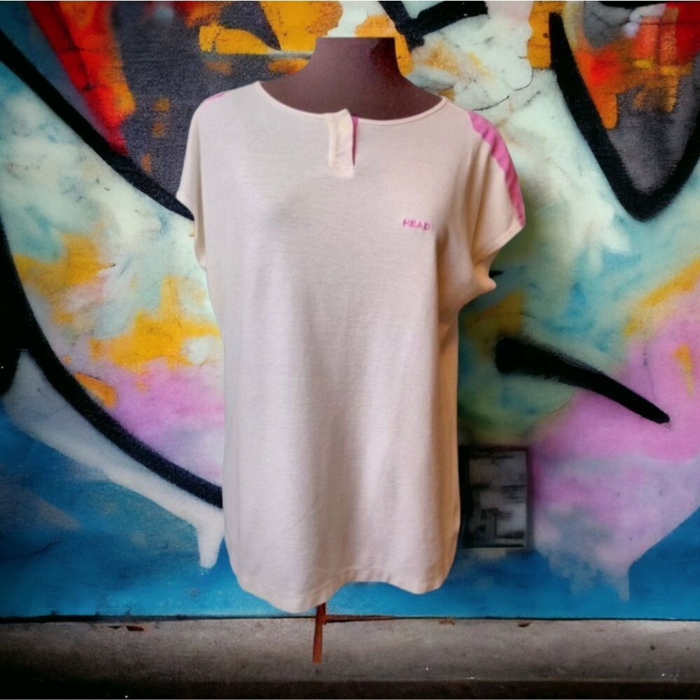 Vintage 80s Head Sportswear Athletic Cotton T-shirt Size Large